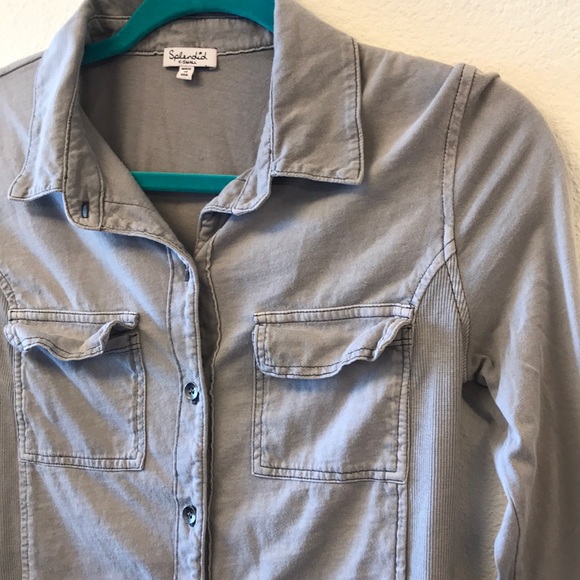 Nordstrom Splendid grey button down - Picture 2 of 3
